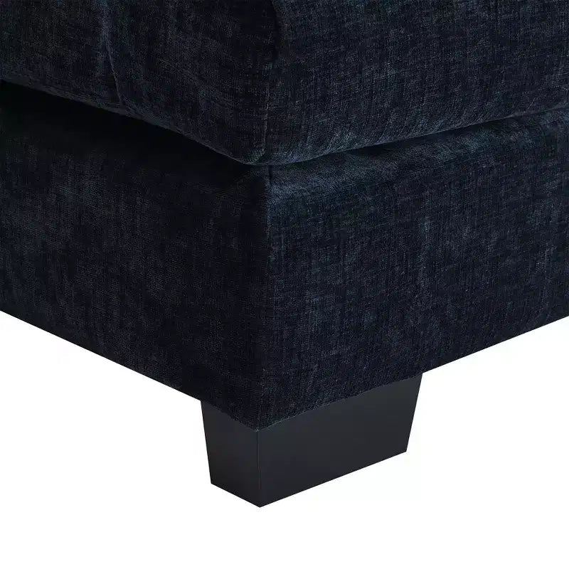 Canapé d'angle moderne 123W en forme de U avec console, porte-gobelets et ports USB, ensemble de canapés rembourrés à 6 places avec méridienne - ModernLuxe