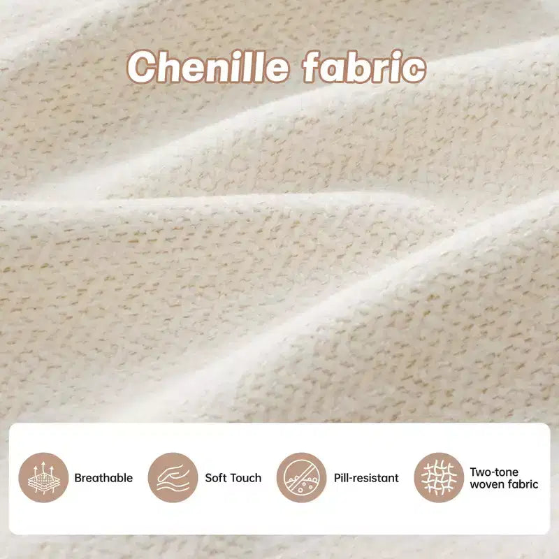 Canapé sectionnel modulaire 107 places beige en tissu chenille doux, mousse haute densité, base en bois de haute qualité pour salons