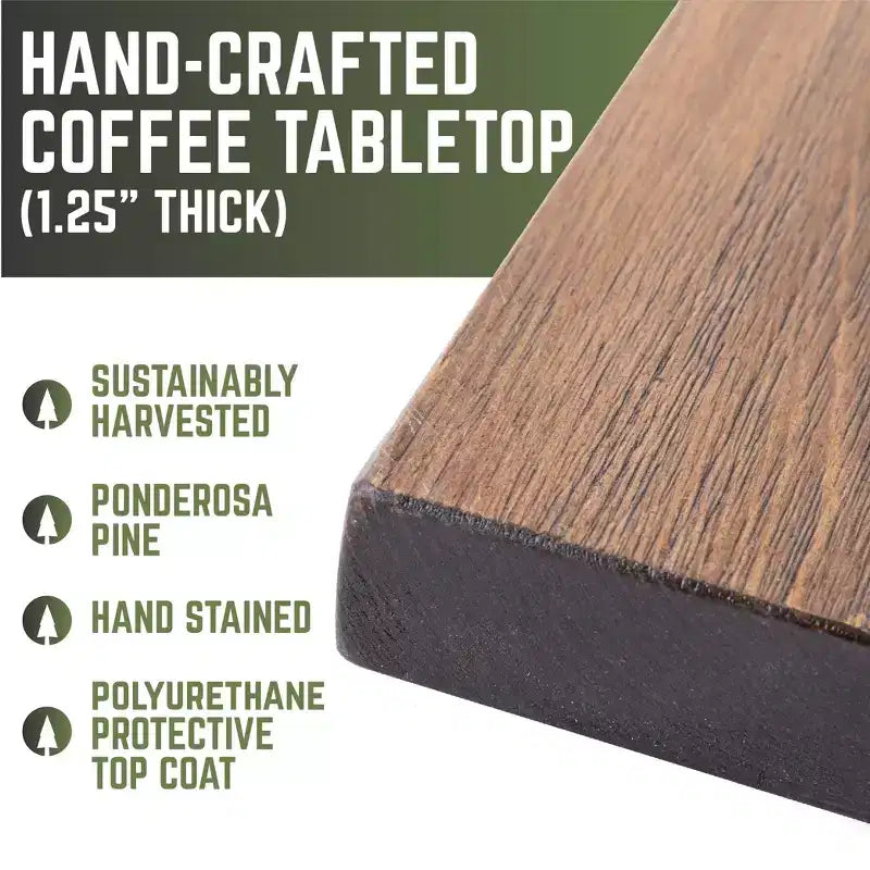 Plateau de table basse en bois massif