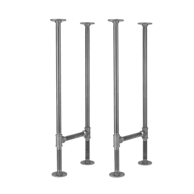 Pipe Decor 3/4 in. H Pipe Round Flange Console Table Legs-13.25 in. Wide