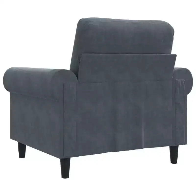 Fauteuil d'appoint en velours pour salon, club, capitonné