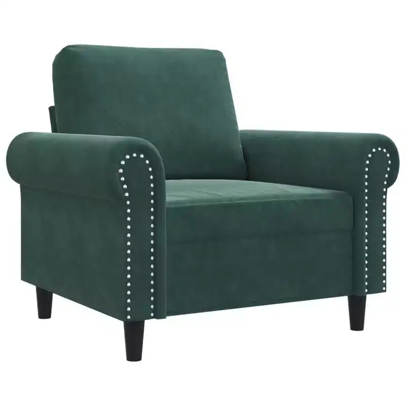 Fauteuil d'appoint en velours pour salon, club, capitonné