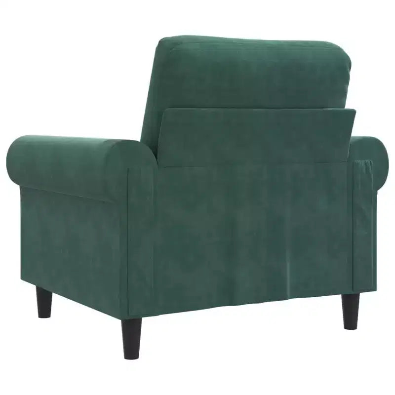 Fauteuil d'appoint en velours pour salon, club, capitonné