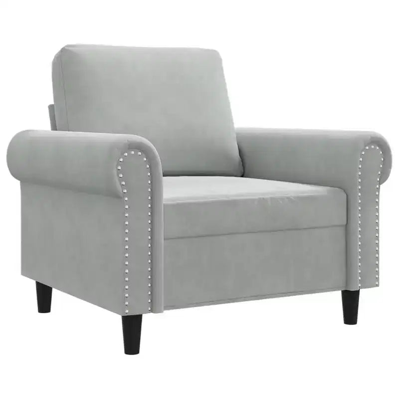 Fauteuil d'appoint en velours pour salon, club, capitonné