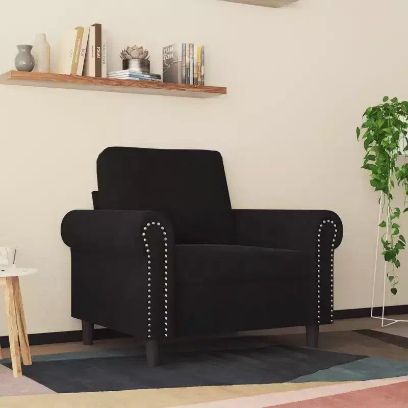 Fauteuil d'appoint en velours pour salon, club, capitonné