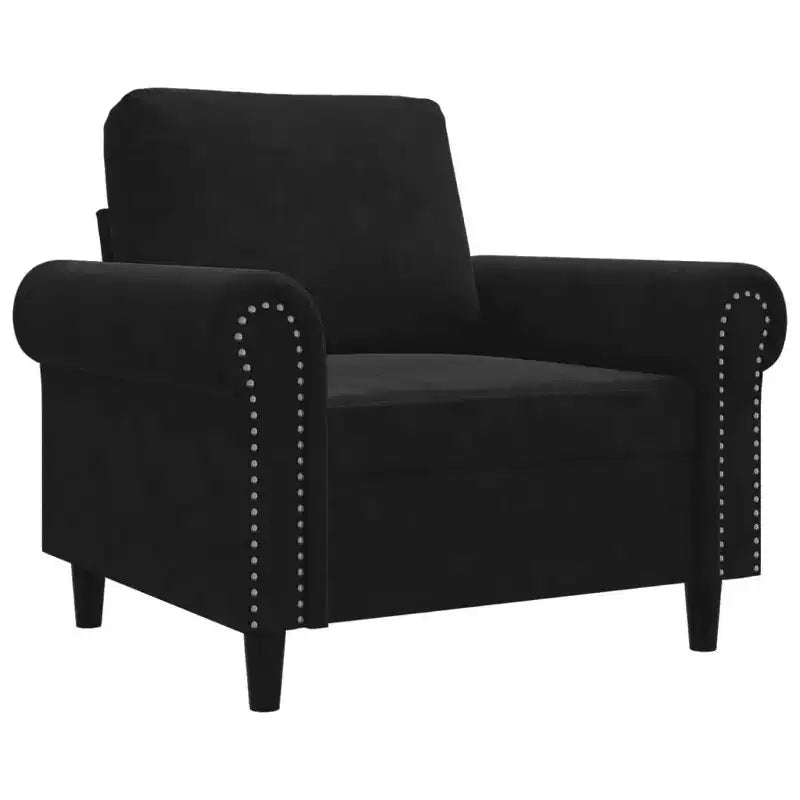 Fauteuil d'appoint en velours pour salon, club, capitonné