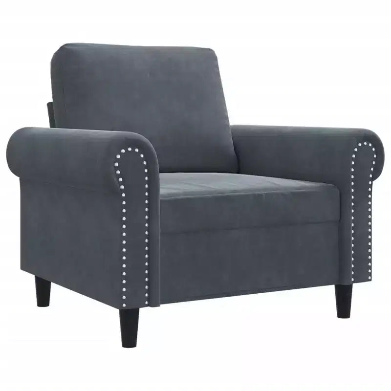 Fauteuil d'appoint en velours pour salon, club, capitonné