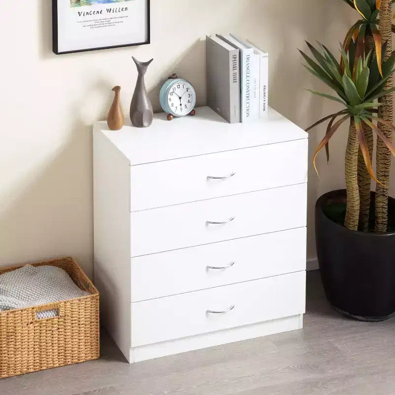Commode à 4 tiroirs | Lignes épurées, gain de place pour l'entrée et la chambre