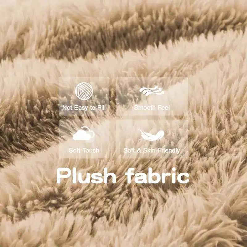 Canapé sectionnel de 114 po en tissu peluche marron avec oreillers (Connexion à boucle)