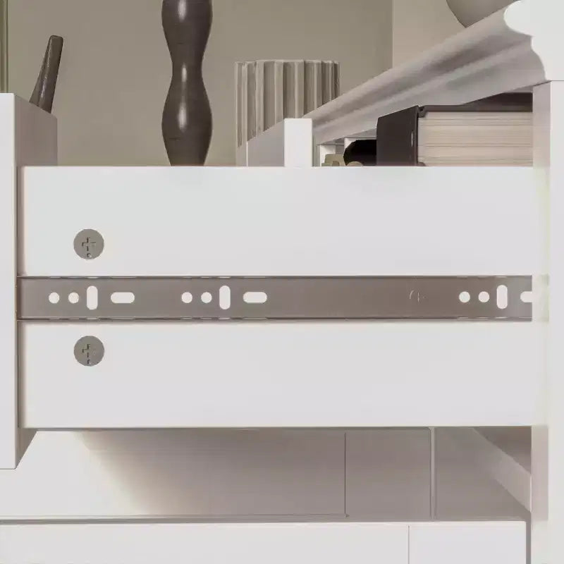 Meuble TV moderne avec portes vitrées et console multimédia à 3 tiroirs pour salon