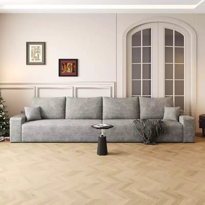 Canapé modulable moderne en velours côtelé de 140 pouces, en forme de nuage, pour salon et appartement