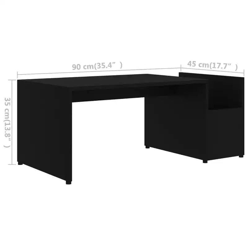 Table basse blanc bois d'ingénierie avec rangement