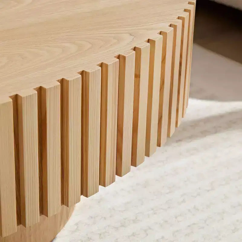 Table basse ovale moderne de 111 cm, table d'appoint fabriquée à la main avec un pied robuste pour le salon, la chambre et les petits espaces