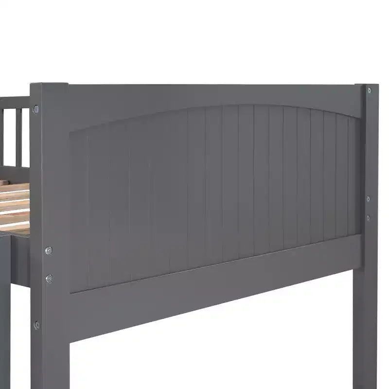 Lit superposé simple avec tiroirs intégrés et espace polyvalent sous le lit