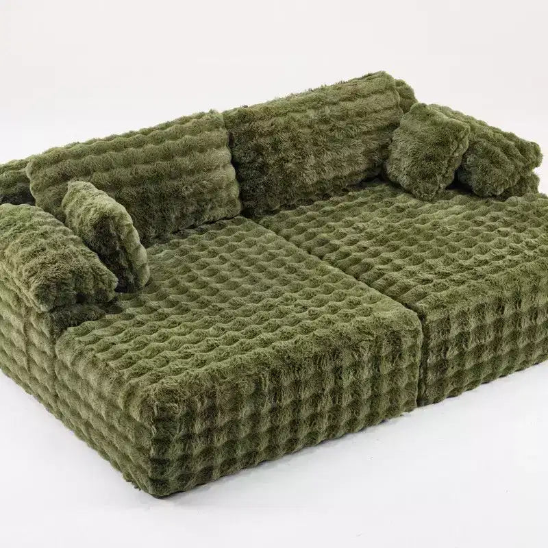 Canapé-lit avec chaise longue surdimensionnée de 236 cm de large pour salon