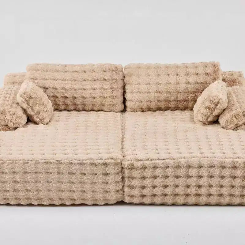 Canapé-lit avec chaise longue surdimensionnée de 236 cm de large pour salon