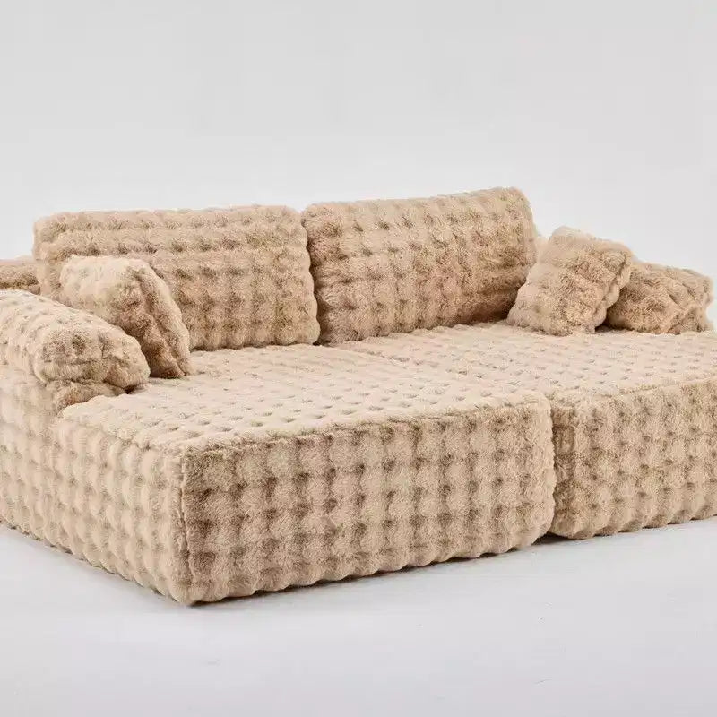 Canapé-lit avec chaise longue surdimensionnée de 236 cm de large pour salon