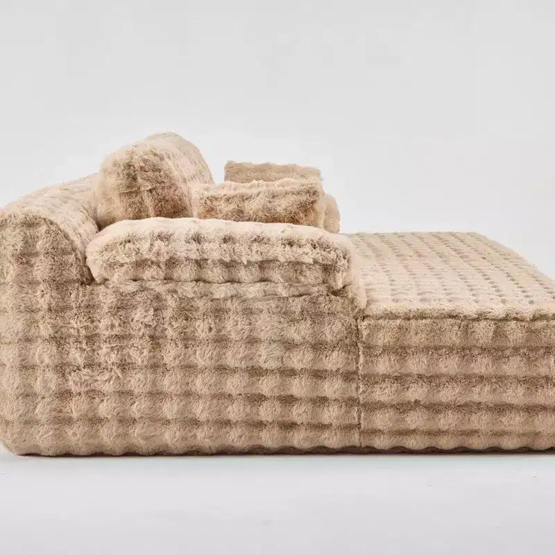 Canapé-lit avec chaise longue surdimensionnée de 236 cm de large pour salon