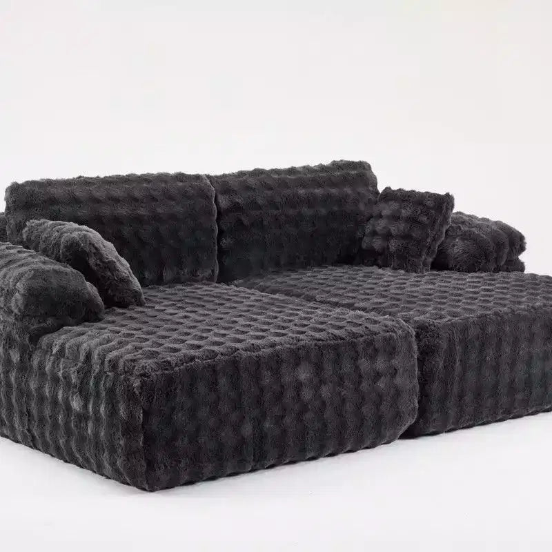 Canapé-lit avec chaise longue surdimensionnée de 236 cm de large pour salon
