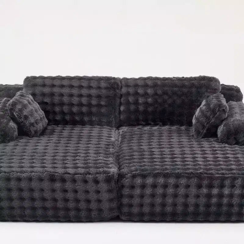 Canapé-lit avec chaise longue surdimensionnée de 236 cm de large pour salon