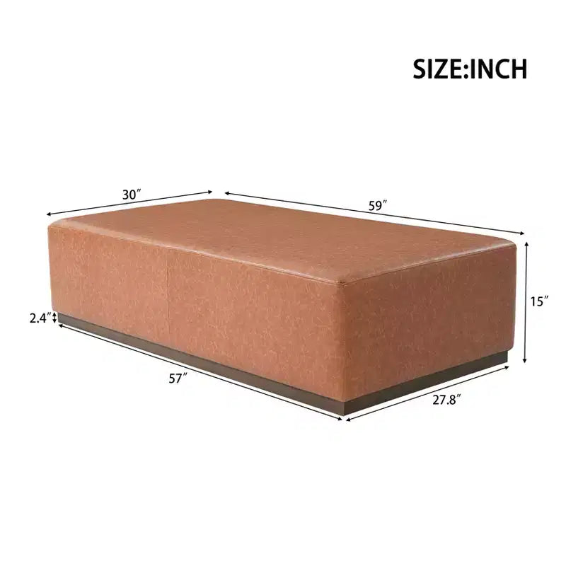 Ottoman 150 cm L x 76 cm P x 38 cm H