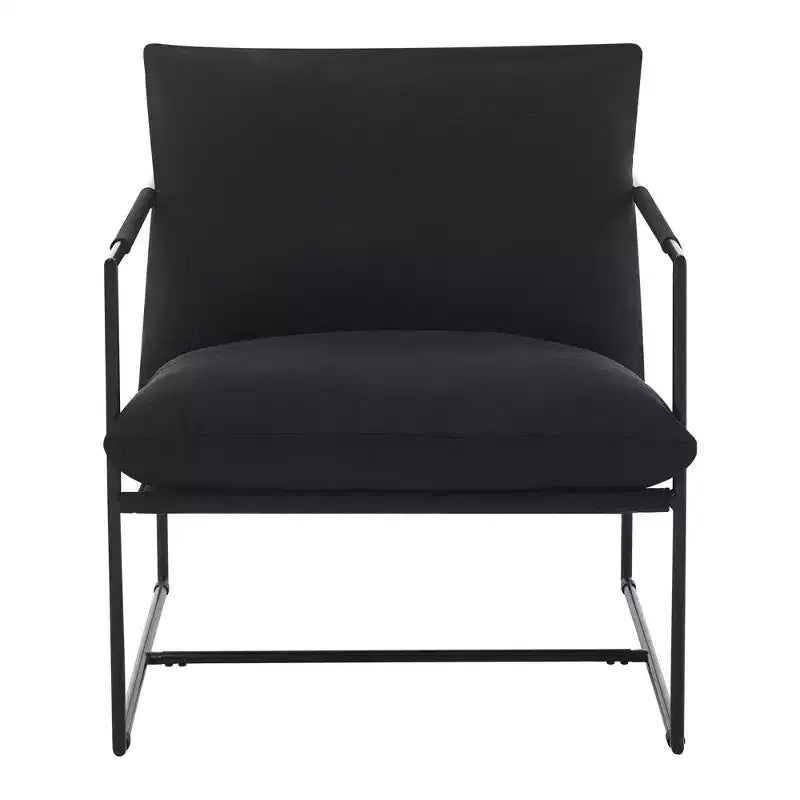 Fauteuil d'appoint suspendu avec cadre en métal, fauteuil de salon rembourré avec coussin en mousse