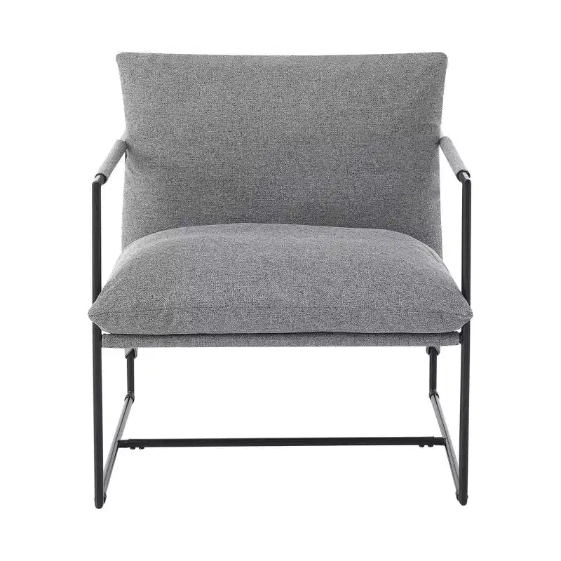 Fauteuil d'appoint suspendu avec cadre en métal, fauteuil de salon rembourré avec coussin en mousse