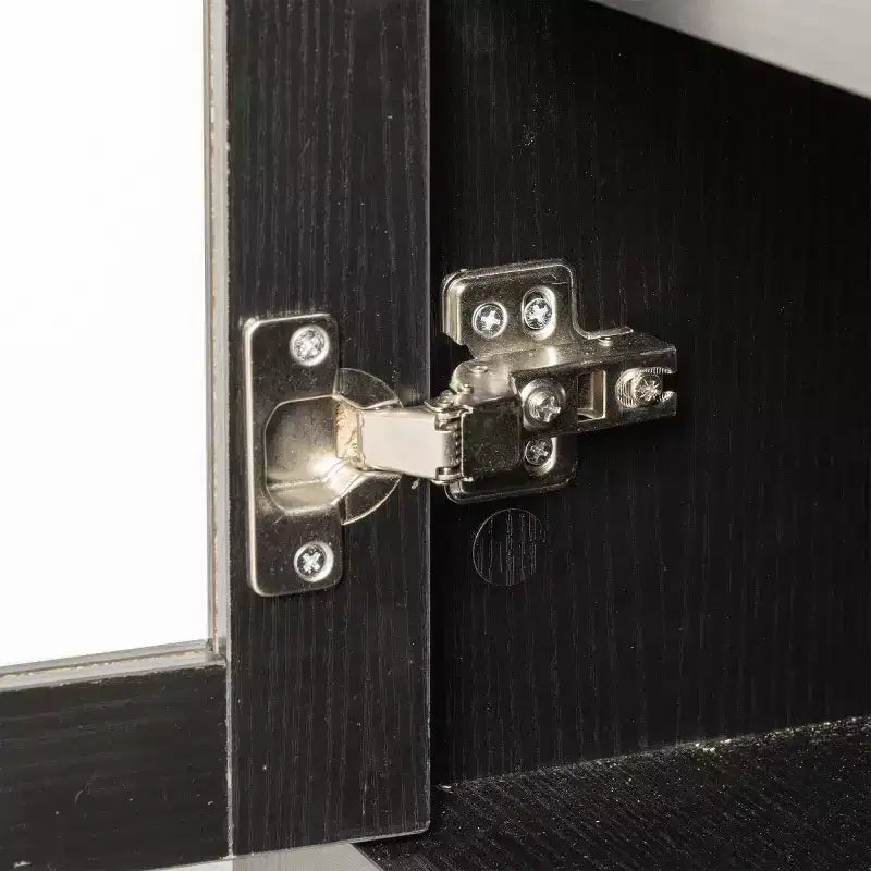 Armoire de cuisine autoportante de 71 po de hauteur avec porte en verre arqué, pour cuisine, salle à manger ou salon