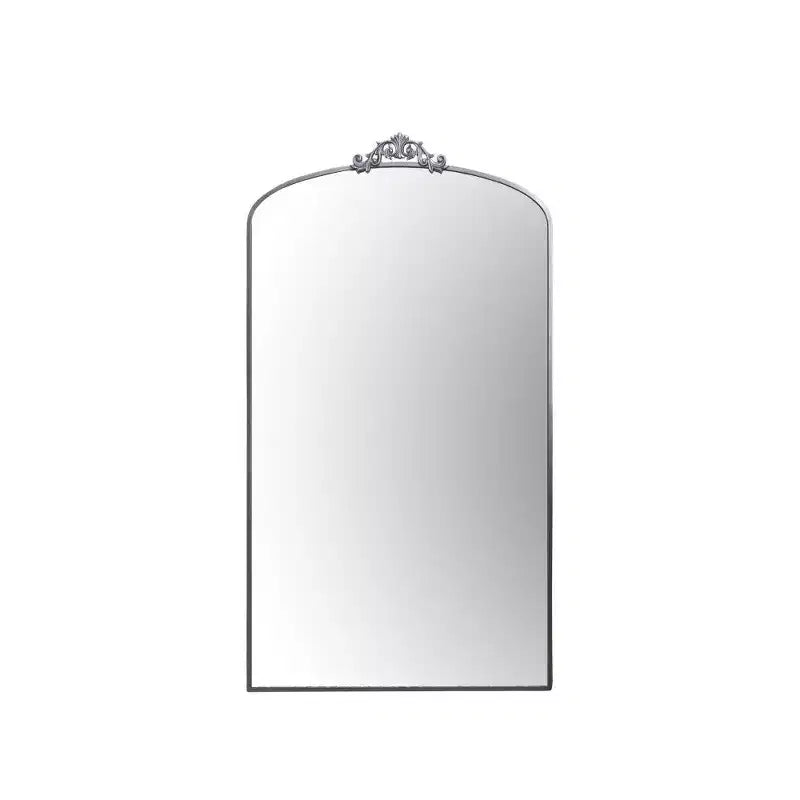Miroir arqué 66x36 pleine longueur avec cadre métallique – Grand miroir à poser pour chambre et salon