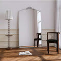 Miroir arqué 66x36 pleine longueur avec cadre métallique – Grand miroir à poser pour chambre et salon