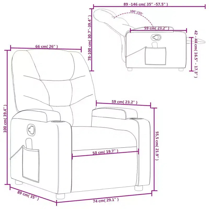 Fauteuil de massage électrique inclinable