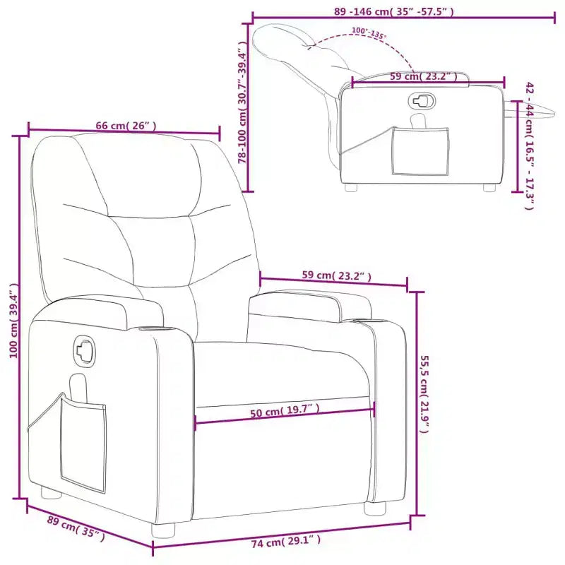 Fauteuil de massage électrique inclinable