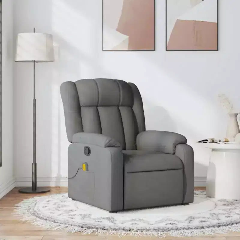 Fauteuil de massage inclinable avec vibrations et repose-pieds réglable