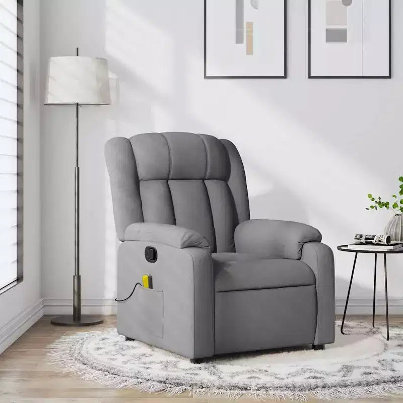 Fauteuil de massage inclinable avec vibrations et repose-pieds réglable