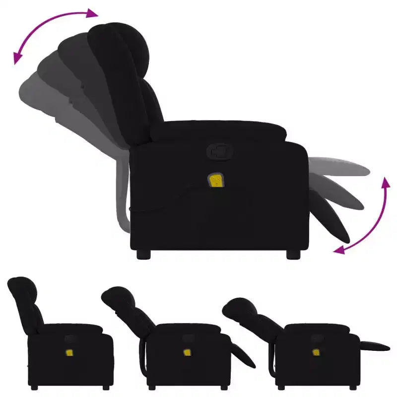 Fauteuil de massage inclinable avec vibrations et repose-pieds réglable