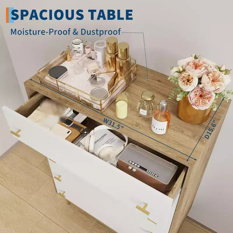 Commode à 5 tiroirs pour chambre à coucher, chiffonnier de 109 cm de haut avec poignées de barres, organisateur de rangement table de chevet