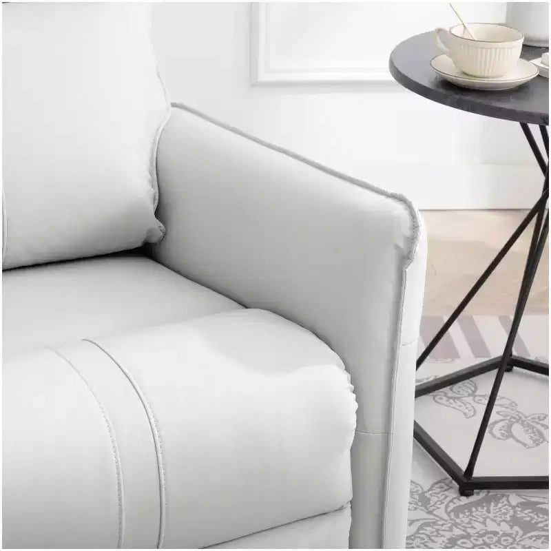 Fauteuil inclinable à bascule avec poches latérales, pivotant à 360° et inclinable, supporte 150 kg – Gris clair