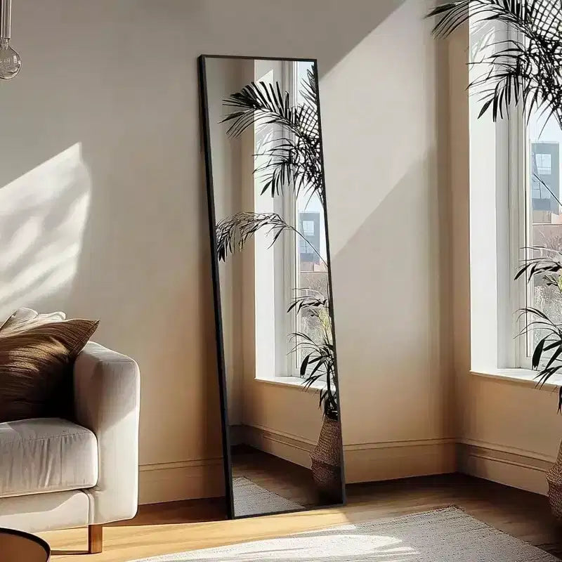 Miroir psyché noir 56x15 avec cadre en aluminium