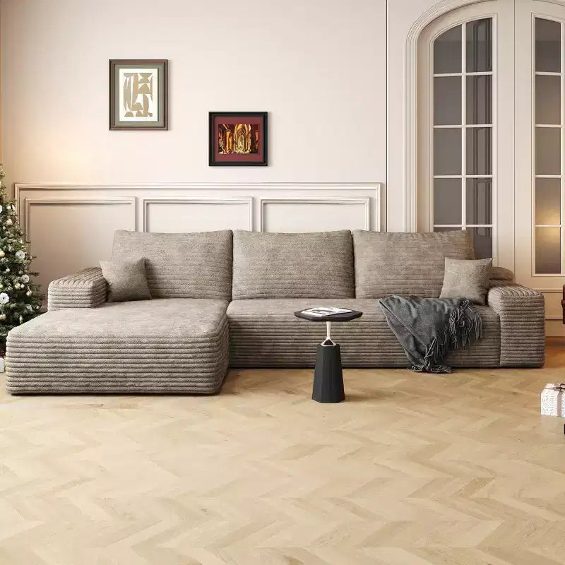 Canapé sectionnel moderne en forme de L 107 avec méridienne, canapé modulaire profond pour salon, chambre, salle familiale-Panipeachy