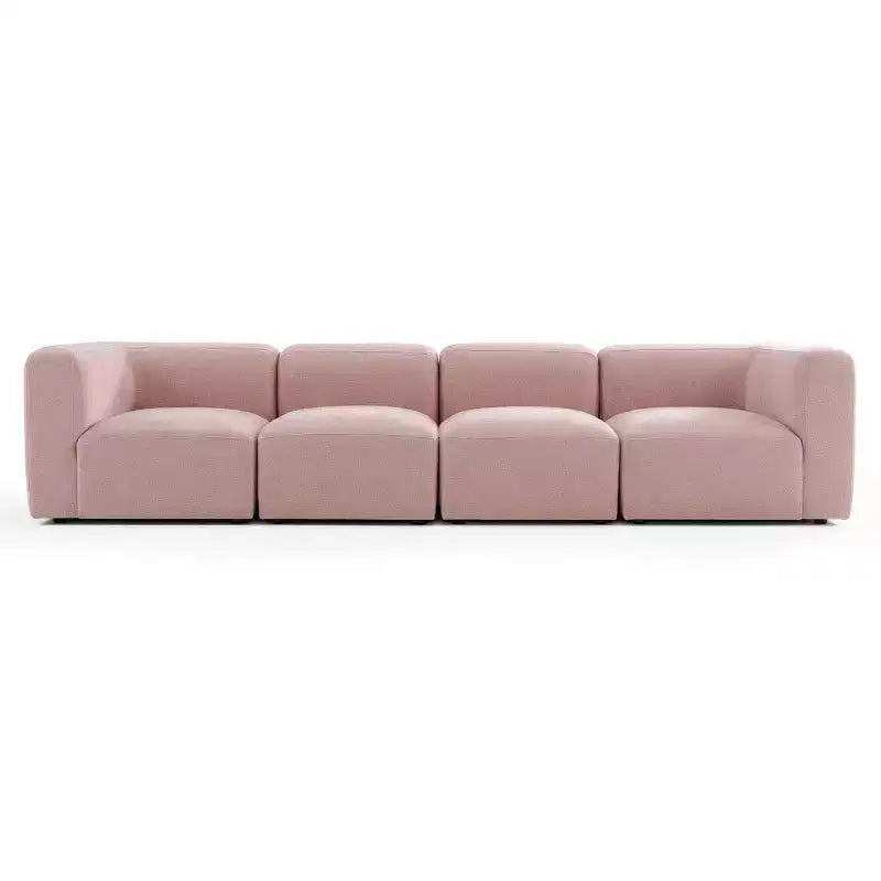 Canapé sectionnel modulaire moderne de 129 po, canapé nuage en bouclé 4 places, canapé profond contemporain pour salon-Panipeachy