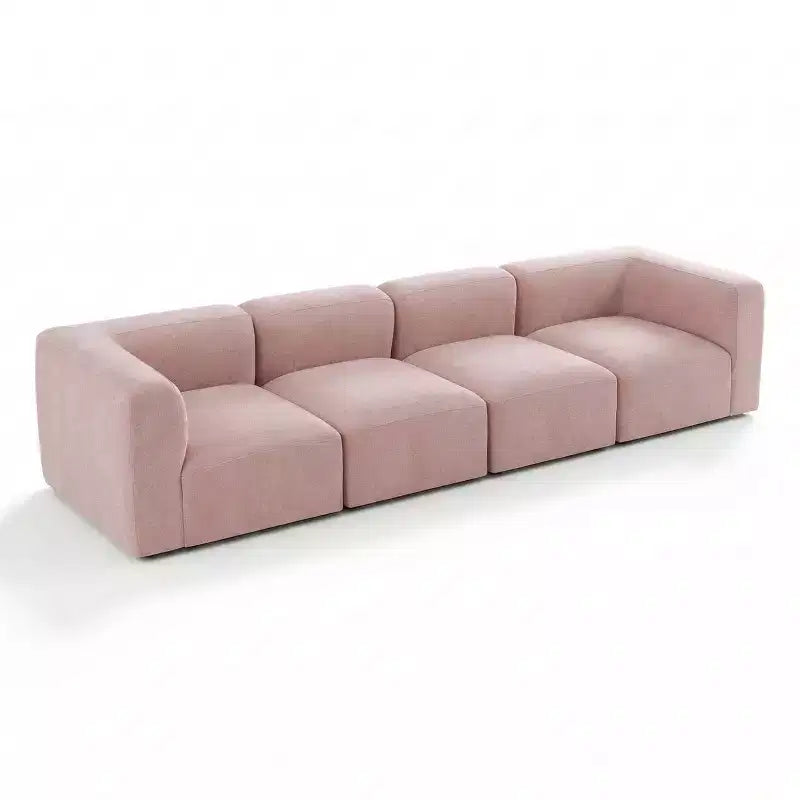 Canapé sectionnel modulaire moderne de 129 po, canapé nuage en bouclé 4 places, canapé profond contemporain pour salon-Panipeachy