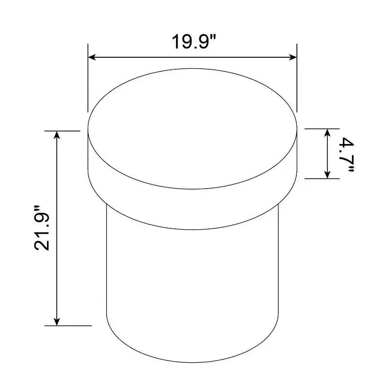 Table d'appoint ronde - Finition grise vieillie moderne